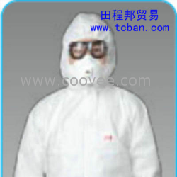 3M4620白色带帽连体防护服