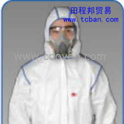 3M4640白色带帽连体防护服