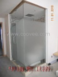 深圳地区上门测量尺寸卫生间淋浴屏风