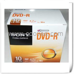 索尼DVD-R 单片刻录盘 盒装