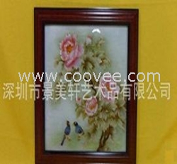 供应景泰蓝工艺画--富贵牡丹