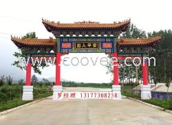 山西仿古门楼施工，西安农村仿古