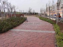 彩色混凝土压花地坪园林景观路面压印艺术